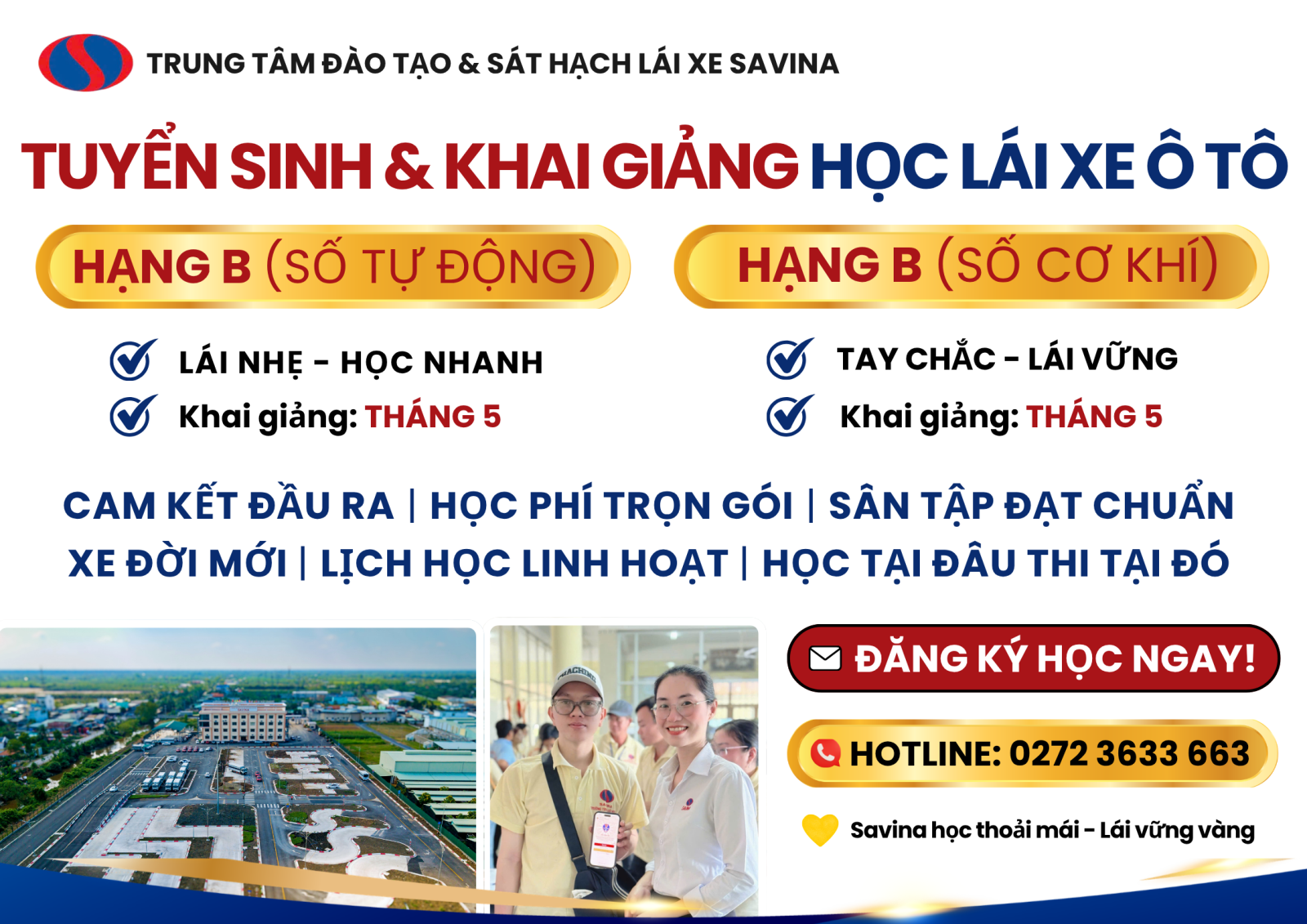 🚗 TUYỂN SINH & KHAI GIẢNG KHÓA HỌC LÁI XE Ô TÔ HẠNG B