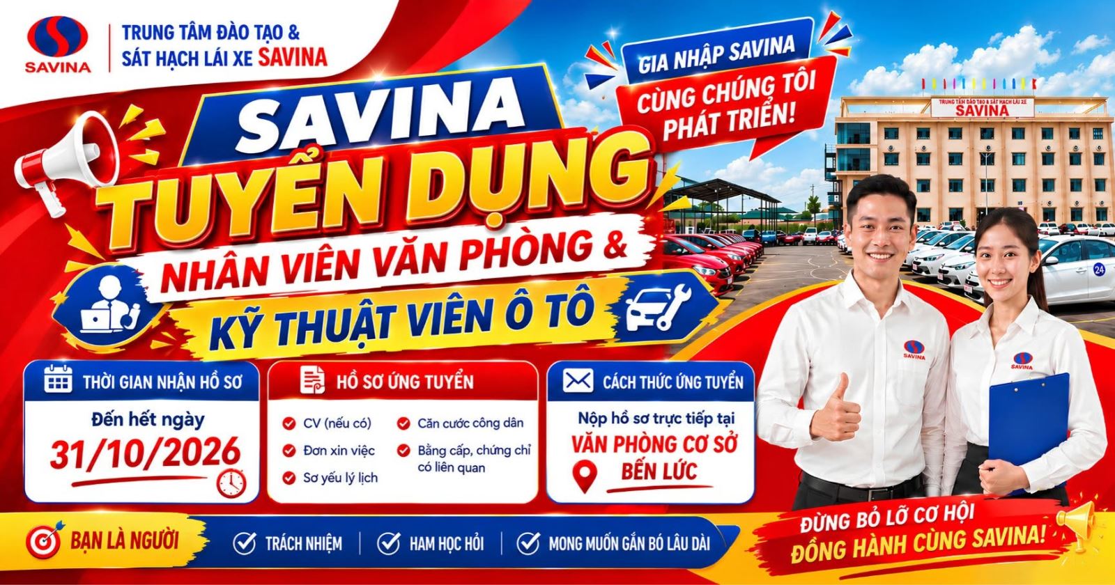 SAVINA TUYỂN DỤNG – CƠ HỘI VIỆC LÀM HẤP DẪN TẠI BẾN LỨC